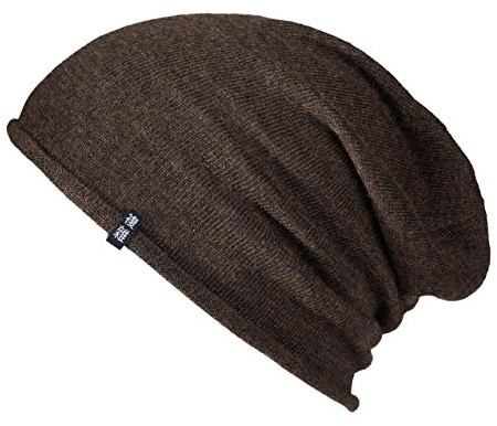 Enter the Complex® Leichte Merino Mütze, Einlagig Gestrickte Slouch Beanie, 100% Merino Wolle, Damen und Herren