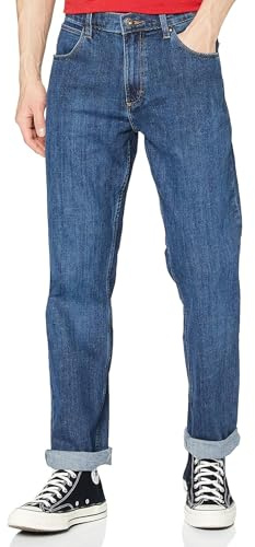 WRANGLER Herren Jeans Straight - Mid Waist - Regular Fit - Blau Schwarz W30-W44