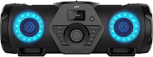 JVC Boomblaster RV-NB200BT - 2 x 30 W, FM, Bluetooth, CD, USB, Entrada de línea, Entrada de Guitarra y micrófono, Mando a Distancia