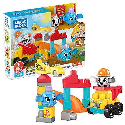 MEGA Bloks GRV37 - Guck-Guck Baustelle Bauset, Spielzeug ab 1 Jahr