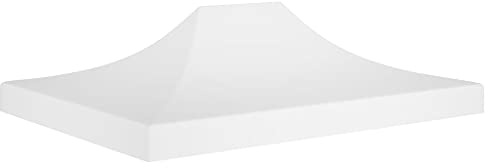 vidaXL Partytält tak UV-resistent vattentätt ersättningstak takpresenning tälttak ersättning tak presenning för trädgårdstält paviljong 4,5 x 3 m vit 270 g/m²