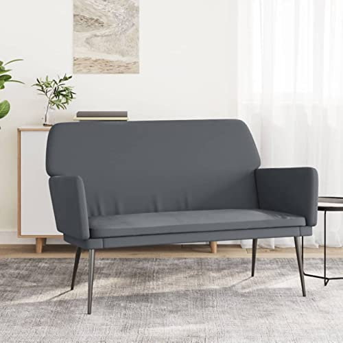 Chusui Sitzbank, Flur Möbel, Sitzbank Esszimmer, Bettbank, Flur Deko, Sitzhocker, Truhenbank, Schlafzimmer Möbel, Truhenbank, Dunkelgrau 108x79x79 cm Samt