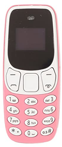 BM10 Small Phone, GSM 2 in 1 Mini Mobile Phone, BT Dialer Dual SIM Card Unlocked Hands Free Mini Mobile Phone, BT Music Player with Voice Changer (Pink)