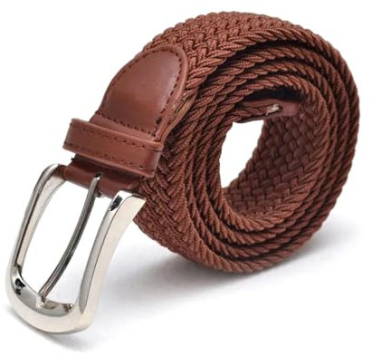 NEFLUM Nylon gewebter Gürtel Stoffgürtel Dornschließe Herren/Damen elastische Gürtel 3cm breiter elastischer Gürtel Bekleidungszubehör, 105cm