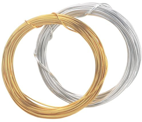 Basseterdracht, 3mm x 30m Draht, Draht Zum Basteln, Schmuckdraht, Aludraht, Silberdraht, Weiches Handgefertigtes DIY-Garn (Silber 3mm*30m)