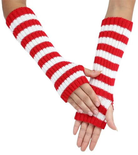 SLEDEZ Warmer Strick-Armwärmer Herbst und Winter mittellange fingerlose warme gestrickte Armärmel (Color : Colour 1, Size : Free size)
