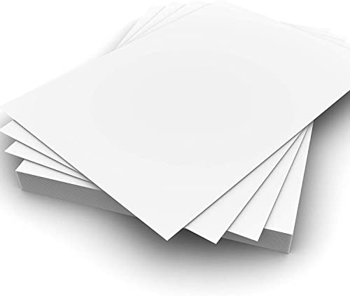 DJP A6 vitt hantverkskort 300 gsm vykort tomt kort konst hantverk tjock kartong – 50 ark