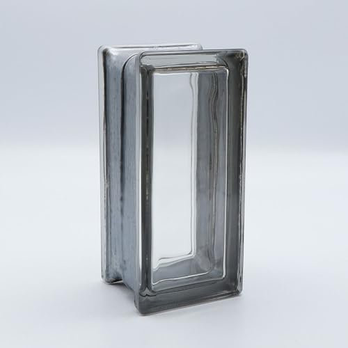 Blocchi in vetro di design, effetto visivo, 19 x 9 x 8 cm, 10 pezzi (antracite, 19 x 9 x 8 cm)