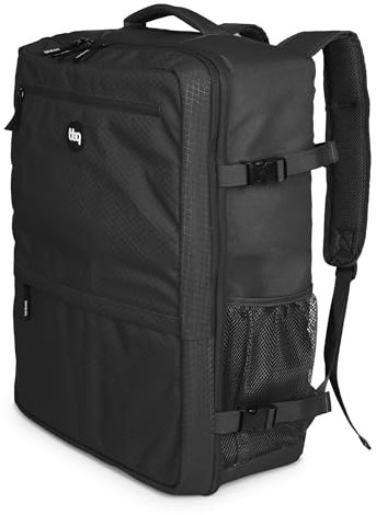 blnbag M6 - Bordgepäck-Rucksack 55x40x20 cm Travel Backpack Laptop-Fach, Flugzeug Reiserucksack robust, Cabin Bag max. 44 L, Reisen, Black