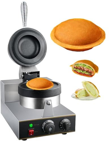 Commercial Machine,Waffle Makers, Electric Ice Cream Cone Waffle Maker Machine Egg Roll Bowl Machine Waffle Cone Maker Stainless Steel Body Nonstick Surface for Commercial Home Use