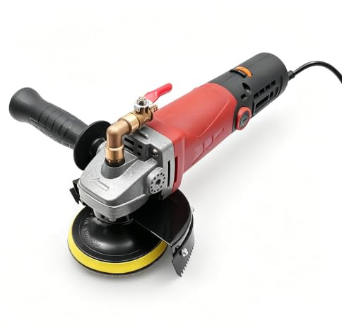 860W Professional Nass-Polierer elektrischer Stein-Nass-Polierer Nasspolierer 6-Gang-Nasspolierer Handpoliermaschine Geschwindigkeit Wassermühle 5000RPM für Marmor, Zementfliese, Granit, Terrazzo