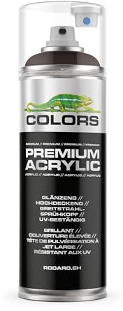 COLORS Premium Acrylic Sprühfarbe 400ml – Hochdeckender Sprühlack für Innen & Außen, Spraydose für DIY-Projekte - RAL 8017 - Schokobraun Glanz