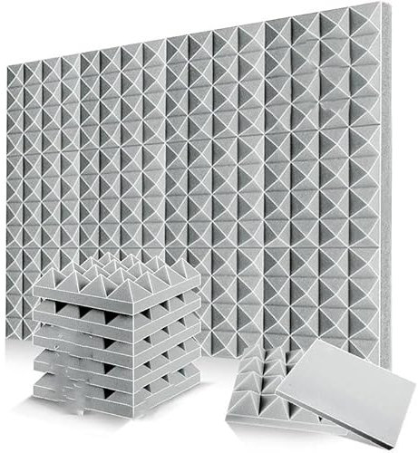 Gfsdjalkj 12Pcs Acoustic Foam Sound Absorber,For Recording Studio Acoustic Insulator, High Density Absorcion Decorative Sealing Strip