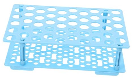 GLEAVI Support De Tubes À Essai En Plastique Pour 50 Puits Taille Polyvalente Robuste Et Stable