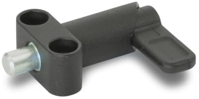Ganter Normelemente | Rastriegel | Drehriegel | Türriegel - GN 612.9-8-16-16-SW | Bolzen ⌀8x16mm
