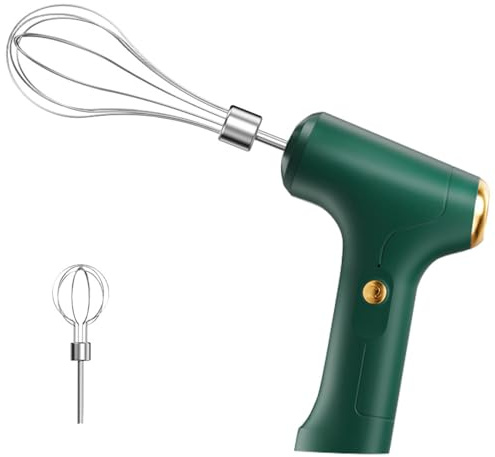 Batteur a Œufs Main Sans Fil,Batteur Électrique Détachable Rechargeable par USB avec 3 Modes de Vitesse,Moteur Puissant de 1 200W pour Œufs/Crème Milkshake/Beurre