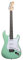 Henry's Jr. Parrot Strat - Chitarra elettrica per principianti, con corpo in pioppo, manico in acero, tastiera viola, pickup SSS, interruttore a 5 vie