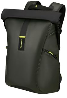 Samsonite Paradiver Light - Sac à Dos Ordinateur Extensible Rolltop 17,3 pouces, 49 cm, 25/35 L, Vert (Jungle Green)