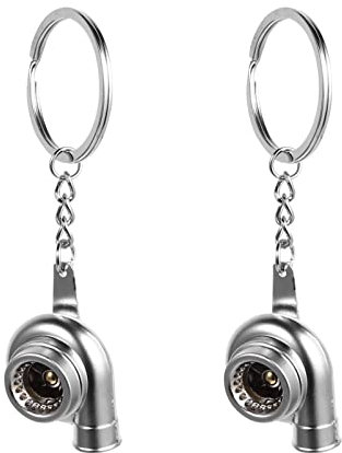 Mikinona 2stücke Auto Schlüsselanhänger Turbinen Turbolader Schlüsselring Schlüsselanhänger Schlüsselornamente Aus Kreative Anhängerdekoration Tasche Handy Autoschlüssel