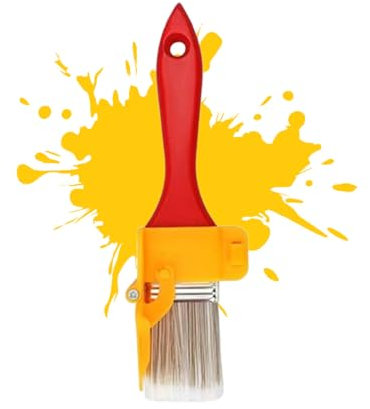 1 Pcs Cutting in Paint Brush, Edging Paint Brush, Paint Edger Tools, Cutting in Brush, Suitable for Corners of Windows, Doors, Ceilings, for Home Office Room Wall Edges Trim (Red, M)