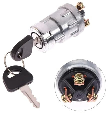 Moto Interruttore Chiave Accensione Motore Benzina Macchine Agricole Auto Barca Universale, 12 V, 4 Posizioni Accensione/spegnimento/avviamento Interruttore Accensione 2 Chiavi.