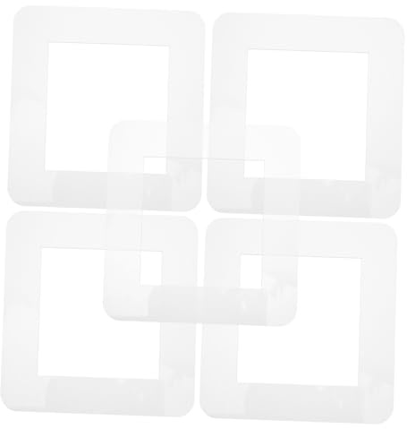 Pegatinas para Interruptor y Enchufe Transparentes 5 Piezas Acrílicas | Protección Frente a Suciedad, Adhesivo para Pared, Uso Versátil en Placa Frontal y Salida