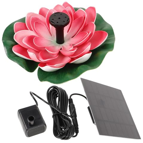 SUPVOX Fontana Solare a Forma di Fiore per Giardino e Specchio d'Acqua Pompa ad Energia Solare da Esterno Decorativa Galleggiante per Paesaggio Acquatico Facile Installazione Resistente