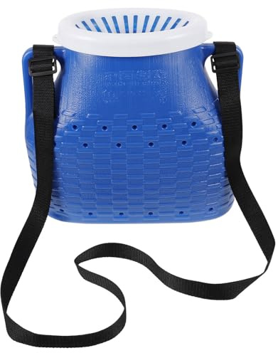 CONGARTENO Secchio Pesce in Plastica Spessa con Coperchio Contenitore Robusto Multiuso per Pesca Campeggio e Outdoor Accessorio Pratico e Resistente per Escursioni