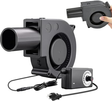 BBQ Blower - Ventilatore Gonfiabile Da 12 V Con Regolatore Di Velocità | Ventilatore D'aria Regolabile Per Griglia | Ventílatore Da Campeggio Portatile Per Stufa A Legna, , Barbecue, Fucina, Cuc