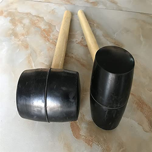 Martello da carpentiere, Martello in gomma con manico in legno americano, martello for installazione di piastrelle for pavimenti, in nera, strumento riparazione