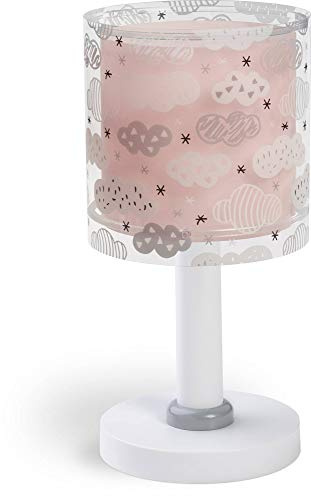 Dalber Kinder Tischlampe Wolken Clouds Rosa 41411S E14 | Kinderzimmer; Nachttischlampe
