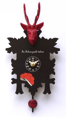 Trenkle Kuckulino Miniatur Schwarzwald Wanduhr mit Quarzwerk und Kuckucksingen TU 3004 PQ