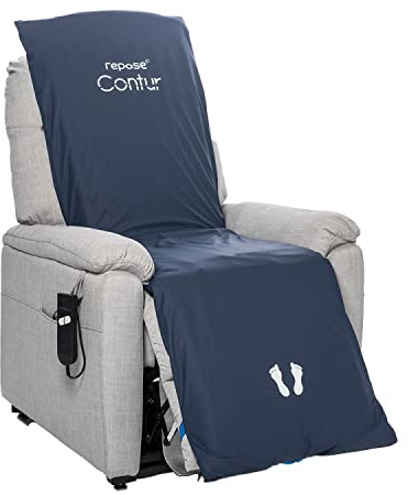 Repose - Alivio de la presión Contur Agudo Silla reclinable superposición y Bomba – Cojín Inflable de redistribución de presión para sillas reclinables – Previene llagas de Cama y úlceras por presión