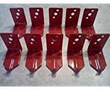 (Lot of 10) Universal Fire Extinguisher Wall Hook, Mount, Bracket, Hanger for 15 to 20 Lb. Extinguisher - FREE SCREWS & WASHERS INCLUDED