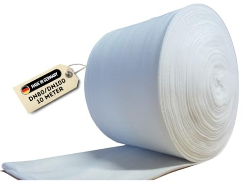 Doubleyou Geovlies & Baustoffe Drainagevlies 10m | Filterstrumpf für Drainagerohre | DN100/DN80 | Filterschlauch | Perfekt für Drainagesysteme | Langlebig | Schutz vor Verstopfung & Staunässe