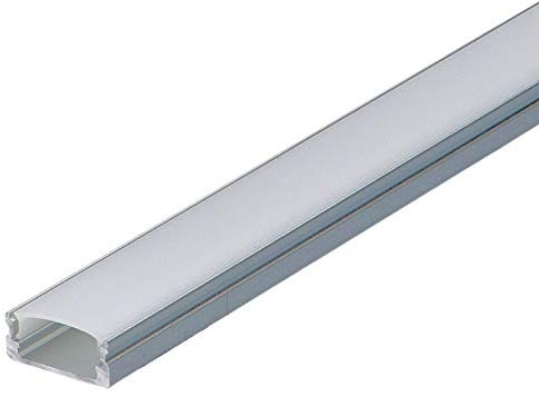 SET: LED Profil, 100cm Profil LED für LED Streifen, aluminium led profil + Abdeckung LT4 (Milchig)