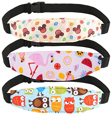 Kesote 3 Soporte Seguridad para Cabeza de Niños Cinturón Ajustable para Silla de Coche Correa de Seguridad para el Asiento del Coche
