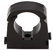 TSB22/20 Talon 22mm Black Single Hinge Pipe Clips - Bag of 20