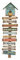 Spetebo Holzschild Gartenregeln mit 11 Schildern - 99 cm - Holz Gartenstecker Garten Deko Schild Gartenstab Wand Deko