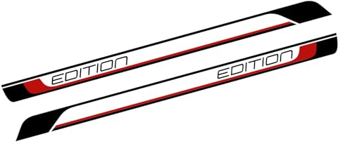 Finest Folia Racing Streifen kompatibel mit VW T6 Bus Aufkleber für Seiten | Fahrzeugdekor Set mit Rakel Seitenstreifen wetterfest UV-beständig und selbstklebend Zierstreifen Design für Multivan D004