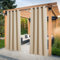 PONY DANCE Tende da Esterno Impermeabile Tende da Sole per Esterno con Anelli Tende Gazebo per Esterno Tende Sole Balcone Tenda Gazebo Idrorepellente 2 Pezzi 132x274 CM, Beige