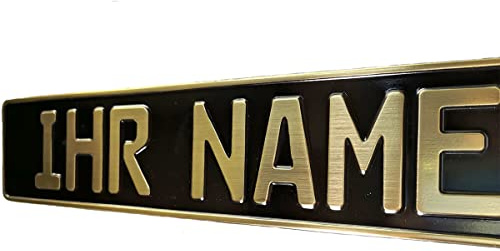 Wunschkennzeichen Namensschild Fun Kennzeichen Funschilder individuell mit Wunschtext 520x110 mm Autoschild Traktor Schild