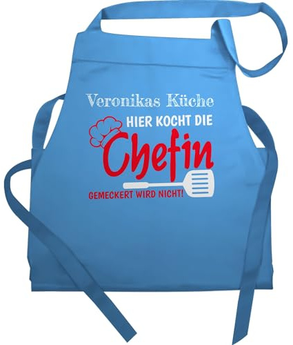 Geschenk mit Namen personalisiert by Shirtracer - Schürze - Kochschürze - Hier kocht die Chefin