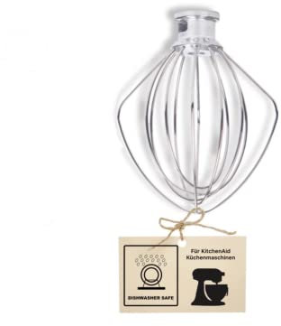 Spülmaschinengeeigneter Schneebesen für alle KitchenAid Artisan Küchenmaschinen mit kippbaren Motorkopf
