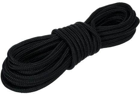 NAJDER - Polypropylen-Seil Textilseil Leine Schnur - Geflochtenes Seil Flechtleine mit Traglast bis 12400 N - Polypropylenseil 10 mm in Schwarz - 10 Meter