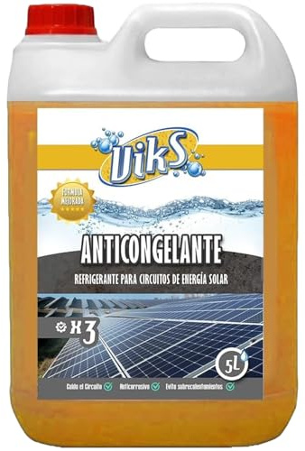 Viks | Solarflüssigkeit Solarliquid | Frostschutz Wärmeträgermedium Solarpannel | Schaltschutz | Propylenglykol | Solarfluid Direkte | 5L