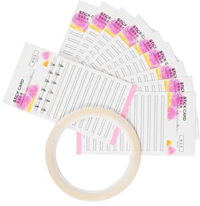 FRCOLOR 10piezas Tarjeta De Almacenamiento De Pestañas Para Pestañas Postizas Soporte Portátil Adhesivo Organizador De Extensiones Para Uso Maquillaje