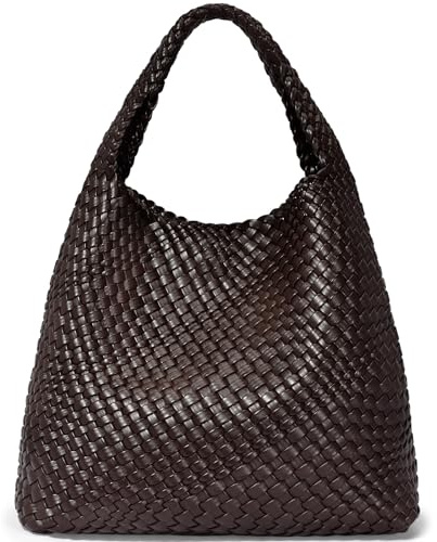 oscaurt Borsa a tracolla per donna, borsa in pelle intrecciata, borsa a tracolla intrecciata, borse da donna, borse a spalla, borsa per la spesa, manico superiore, borsa con sacchetto, portafoglio