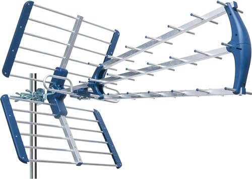ANFEL 15db Antenna TV tripla Digitale Terrestre 4K ULTRA HD UHF 21-48 esterno, con filtro 5G LTE, per Ricezione il segnale Digitale Terrestre DVB-T/T2, Frequenze 470-694Mhz (ANFEL 15 dB)