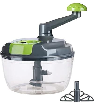 Tritatutto manuale, robot da cucina a manovella,Tritatutto manuale multifunzionale con contenitore - Con manovella pieghevole Tritatutto per alimenti a mano con contenitore per campeggio, picnic